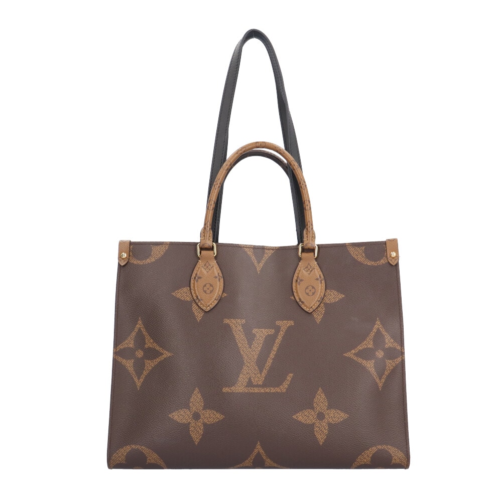 ルイヴィトン オンザゴーMM モノグラムジャイアント ショルダーバッグ モノグラムリバース M45321 ブラウン LOUIS VUITTON 中古 美品
