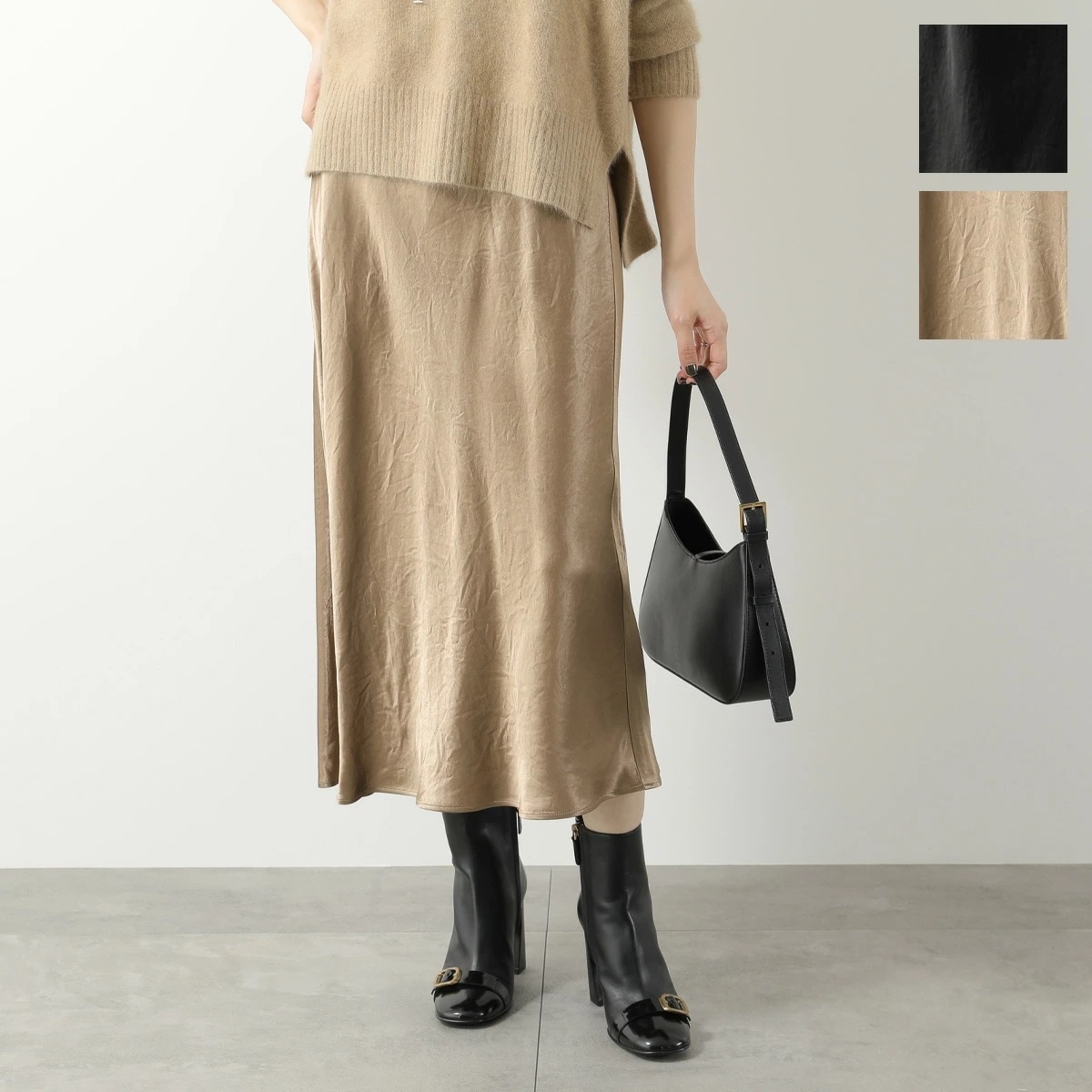 MAX MARA MM マックスマーラ サテンスカート ALESSIO アレッシオ レディース フレア ミディ丈 カラー2色