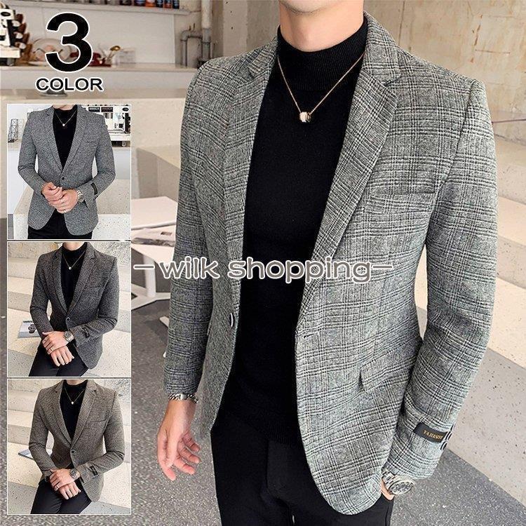 【急速出荷 2025年新作】テーラードジャケット メンズ ビジネス フォーマル 通勤 結婚式 ブレザー カジュアル 披露宴 ライトアウター 新作