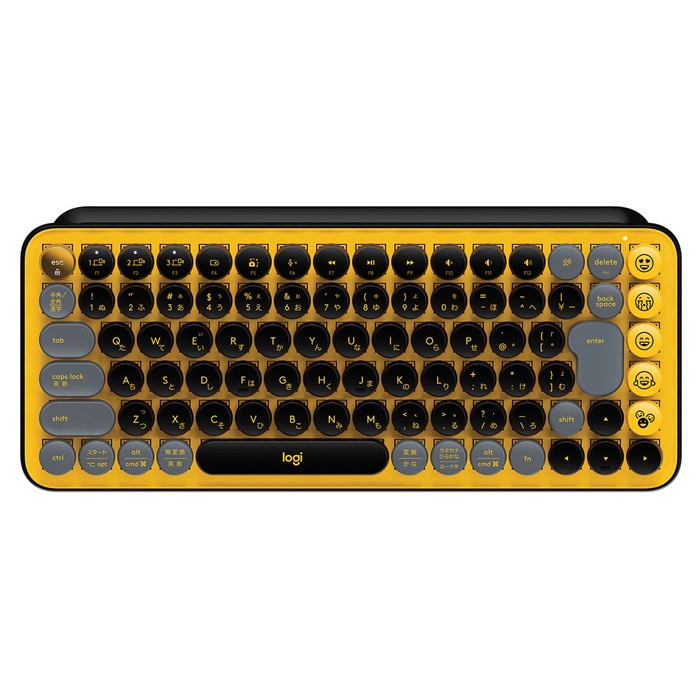 POP KEYS ワイヤレス キーボード タクタイル 茶軸 日本語 K730YL イエロー