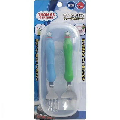 他サイト： エジソン フォーク&スプーン ケース付 きかんしゃトーマス 1.5歳から対象 KJCの商品画像