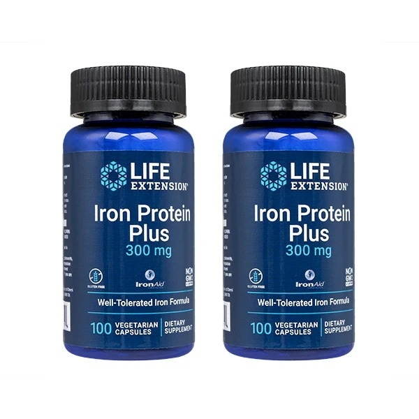 アイロンプロテインプラス 300mg　100錠　2本　ライフエクステンション 　LE　Life Extension　IronProteinPlus　海外発送便商品　日時指定不可 国際書留郵便発送