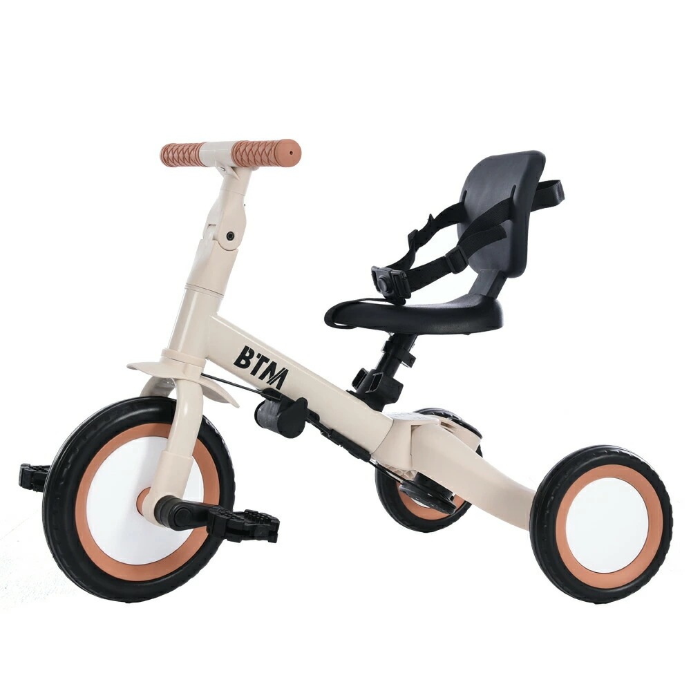 大特価子供用三輪車 4in1 手押し棒付き 幼児用 三輪車 折りたたみ 自転車 1歳-5歳 バイク 乗用玩具 組み立て簡単 安全ベルト付き 三輪車のりもの おもちゃ 乗用玩具 プレゼント ギフト 7,812円