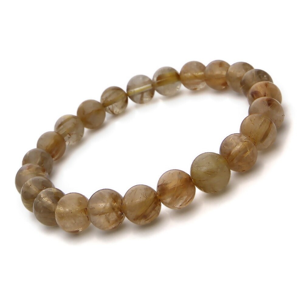 ゴールドルチルクォーツ ルチルクォーツ ブレスレット 9mm パワーストーン ブレスレット メンズ レディース 天然石 数珠 ルチル ゴールドルチル 金運 アクセサリー メンズブレスレット レディース