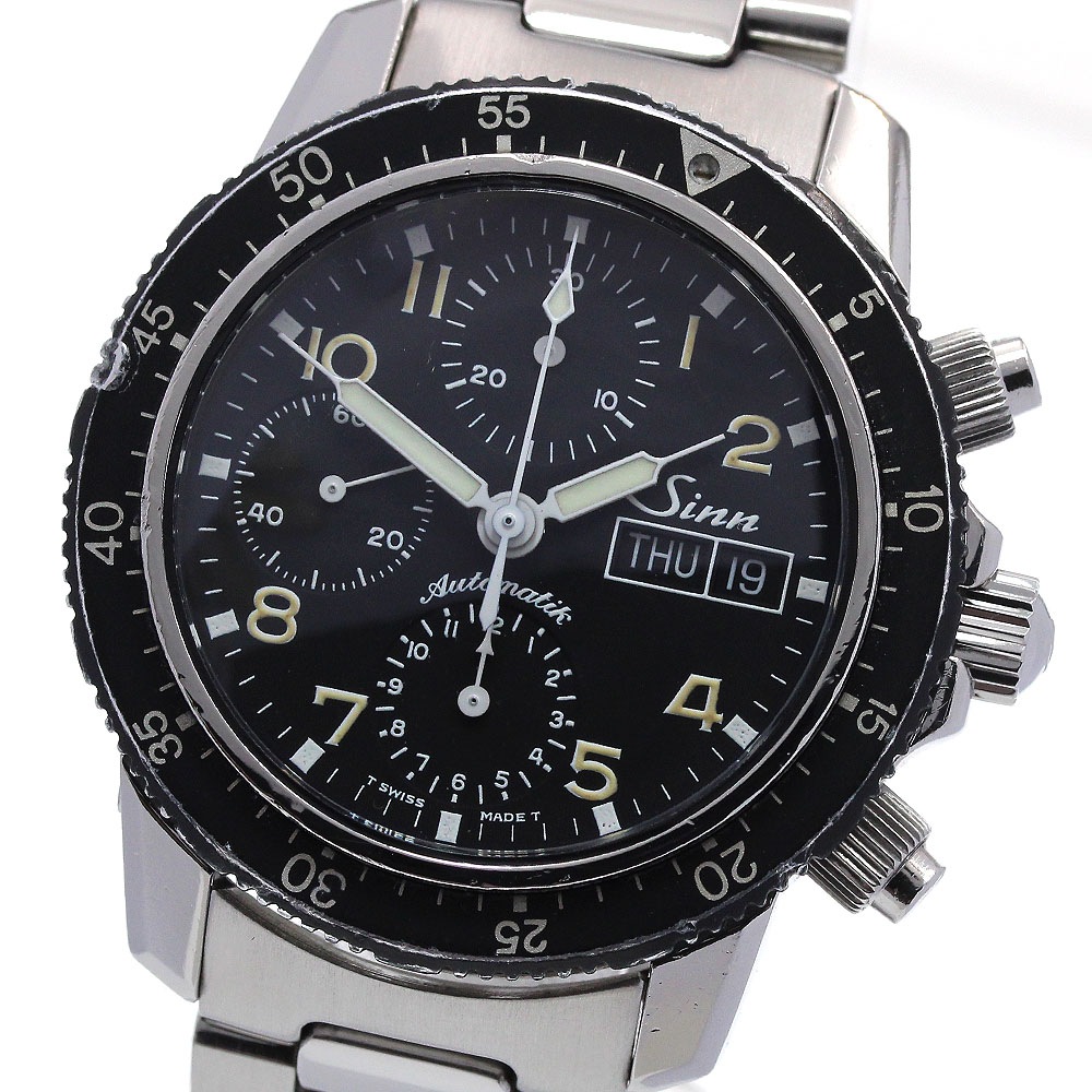 ジン Sinn 103 クロノグラフ デイデイト 自動巻き メンズ _847490【中古】