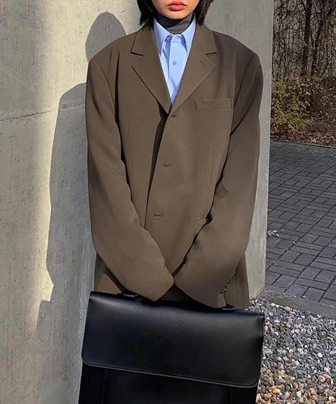 [男女共用] イブ 肩パッド セミオーバーフィット ジャケット