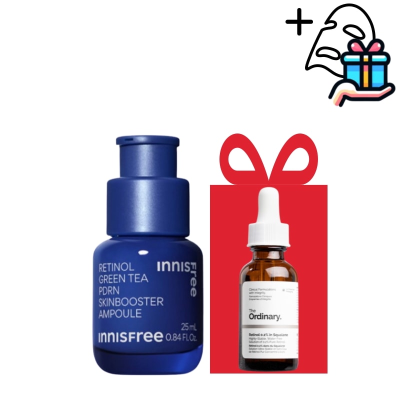 【レチノールセット】 レチノール グリーンティー PDRN 美容液 25ml (ジオーディナリー レチノール 0.2% 30ml 贈呈!) /トーンアップ/シミ取り/しわ/毛穴/ハリ/セラム