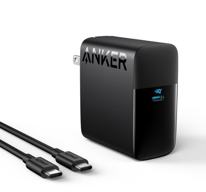 Anker 317 Charger (100W) with USB-C & USB-C ケーブル【1.5 mケーブル付属/USB PD対応/PSE技術基準適合/折りたたみ式プラグ】MacBook Wi