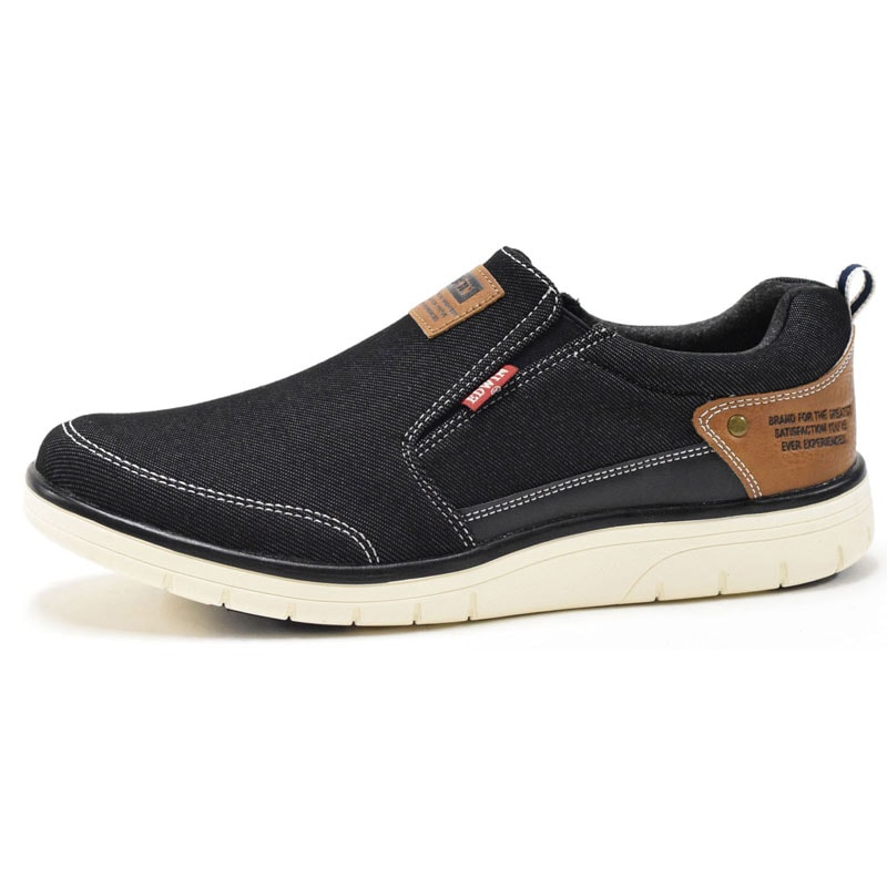 EDWIN(エドウィン) EDWIN ストレッチスリッポンスニーカー EDW-7644 カジュアル シューズ (edw7644-black)