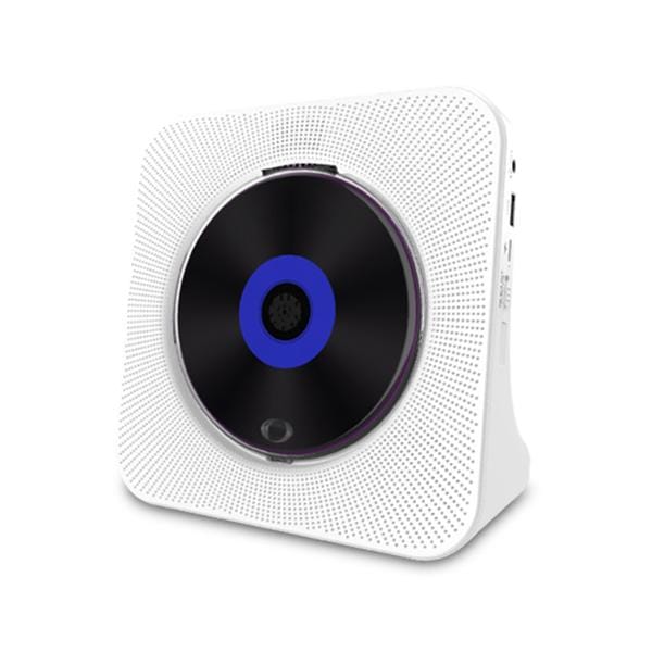 CDプレーヤー bluetooth ホワイト ポータブル コンパクト 卓上 壁掛け ((S
