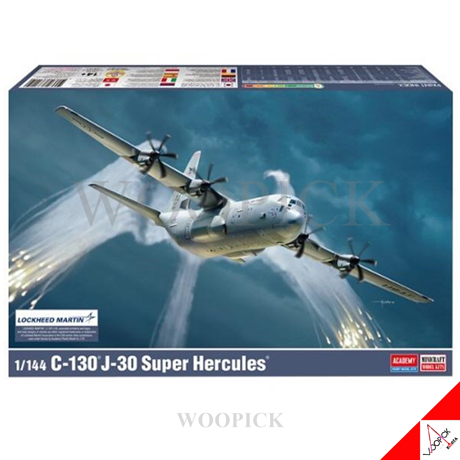 Academy 1/144 C-130 J-30 Super Hercules Cargo Aircraft Model kit Toy #12631