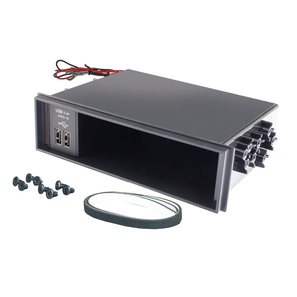槌屋ヤック(Tsuchiya Yac) 車内用品 車内オーディオ用品 DIN BOX USB 電源 2.4A ブラック VP-D12