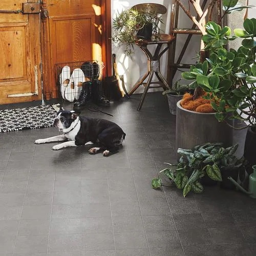 【メーカー直送品】萩原 ペット対応 クッションフロア ラグ 約182×300cm クレイブロック