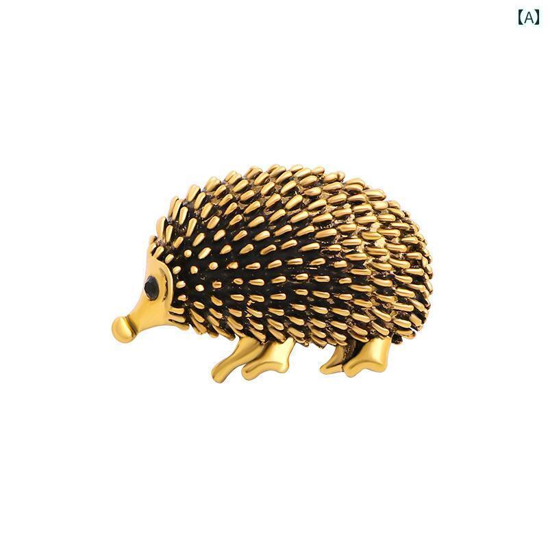 ブローチ ユニーク ハリ ネズミ レディース スーツ アクセサリー カジュアル かわいい 胸飾り 装身具 シンプル 金属 合金 動物 コサージュ 衣料品 アクセサリー ファッション ピン