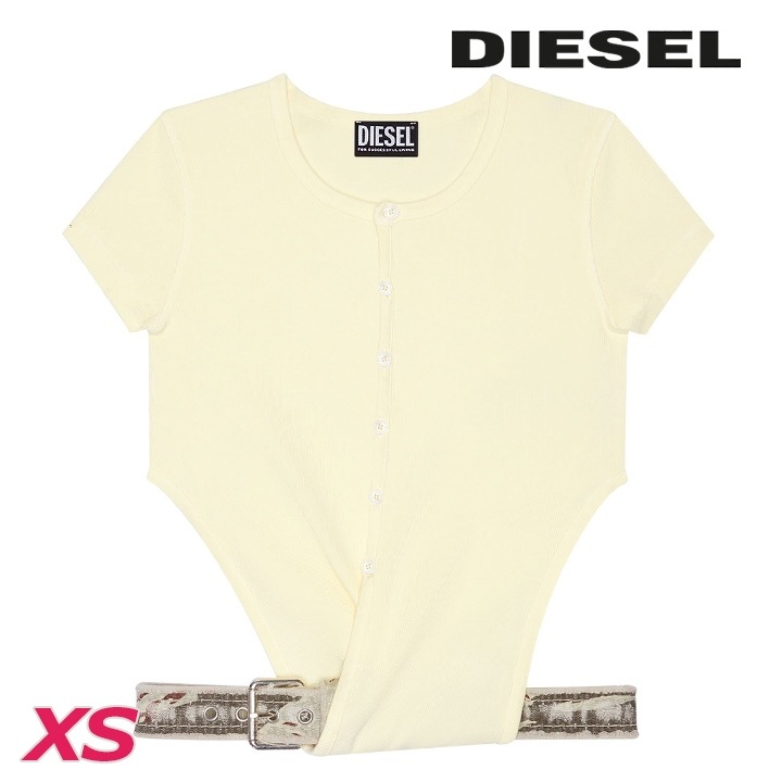 半袖リブカットソー レディース T-HOLDY ベルト付き バックオープン die-l-t-f4-68f