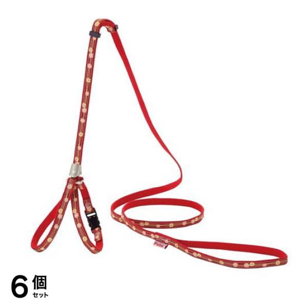 ペティオ 猫小町ハーネスリード 和桜 ガーネット 1本入 (W55998) 6個セット
