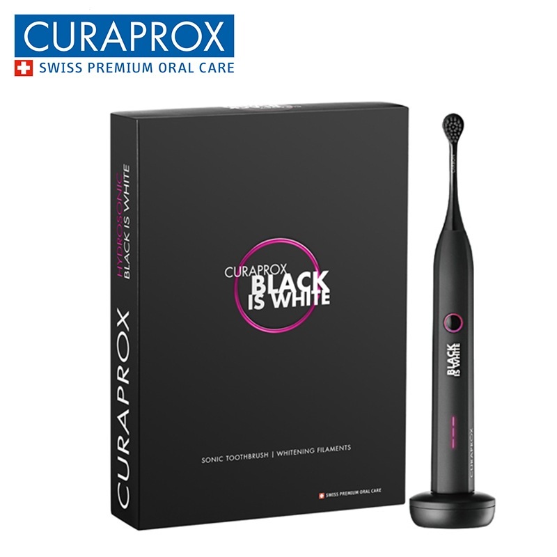 電動歯ブラシ　CURAPROX BLACK IS WHITE　クラカーブ　大人歯ブラシ　粉歯みがき　ホワイトニングパウダー