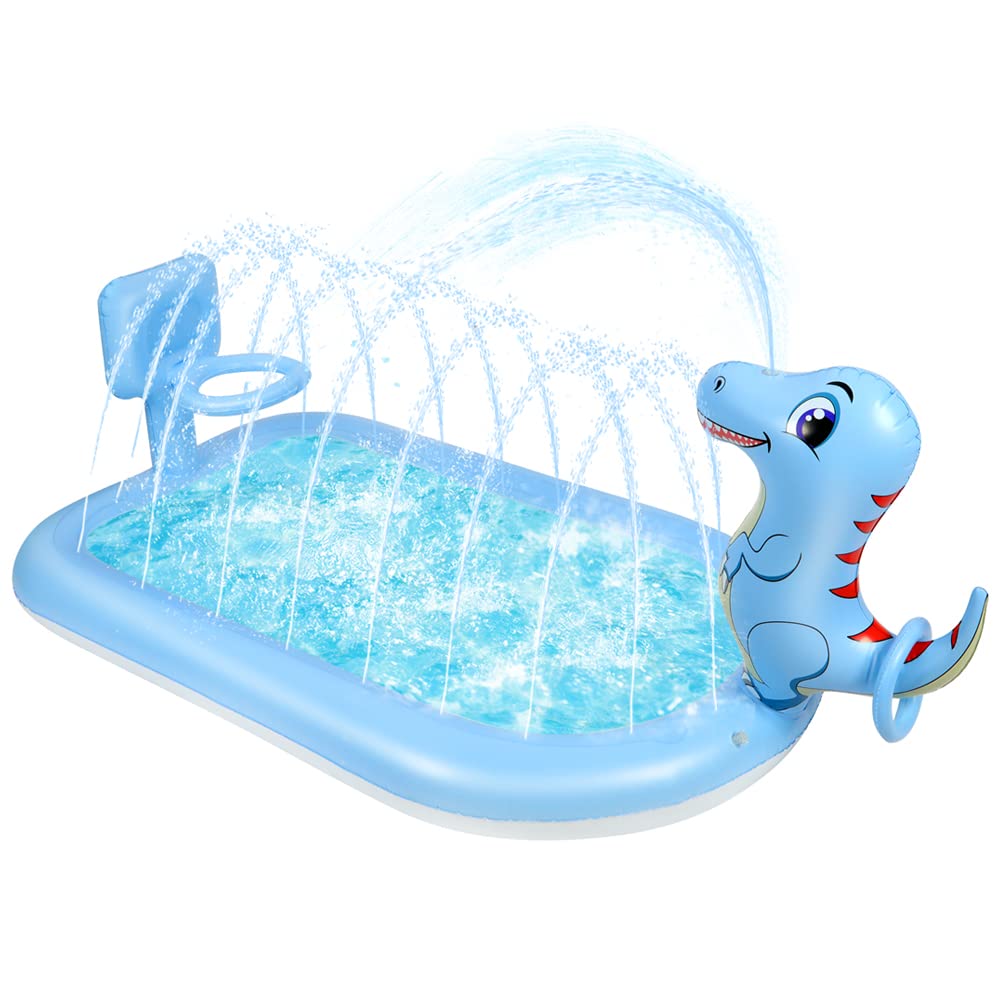 プール 子供用 ビニールプール 160x100x15CM 恐竜パターン BPAフリー 噴水プール 収納便利 幼児 キッズ ベビープール 犬用プール 水遊び 砂浜 夏の日 猛暑対策 お庭 芝生 室内室外