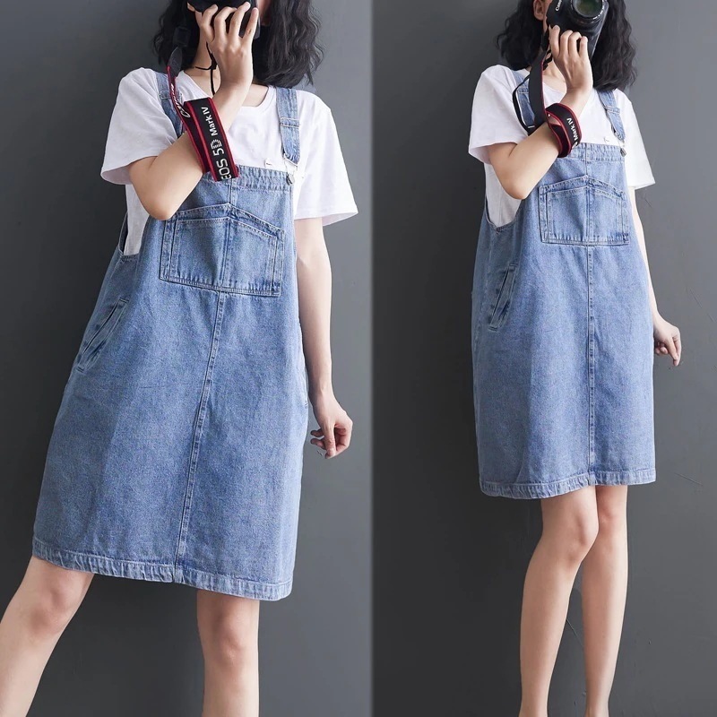 新しい韓版の大きいサイズは水を洗って明らかにやせているカウボーイ背もたれのスカートを現しますJG