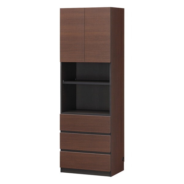 白井産業 POR-1860DH DK ダークブラウン ポルターレ 壁面収納ユニット 幅60cm 引出収納 メーカー直送