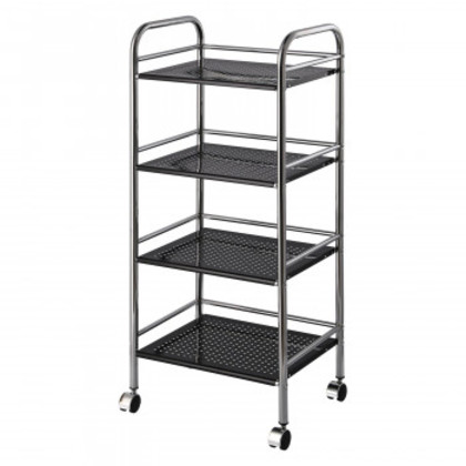 不二貿易 C/D:93398 マルチワゴン4段 BK/CR 93398 7,405円