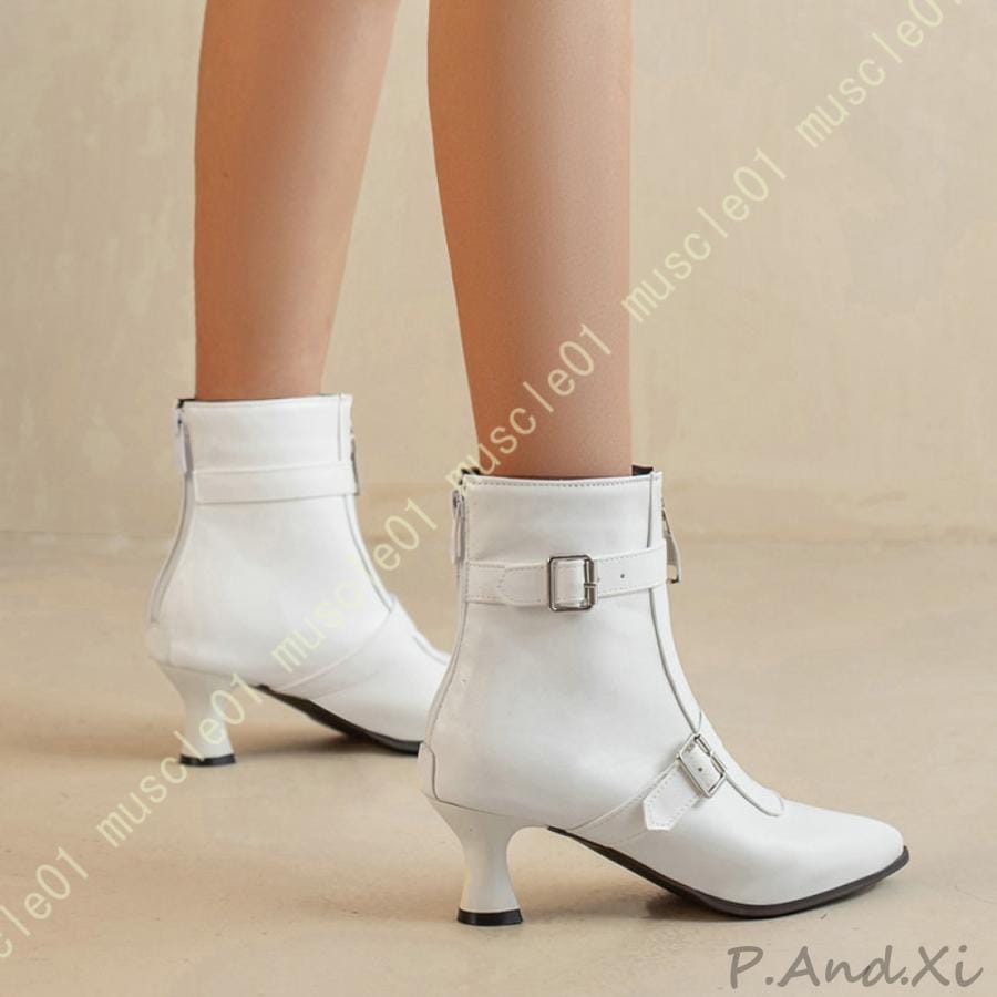 ショートブーツ レディース レースアップ 袴用ブーツ 通勤 ポインテッドトゥ ブーティ デザインヒール 美脚 レースアップブーツ エレガント 多色