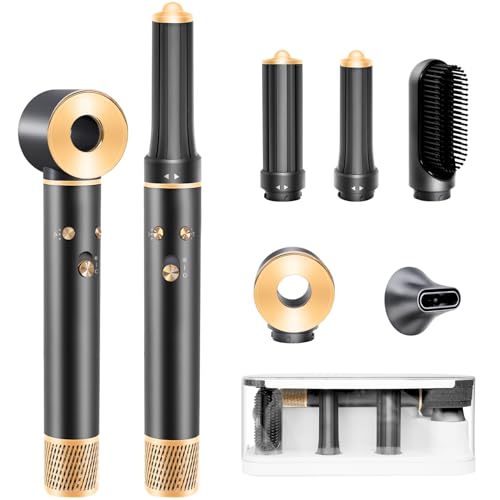 くるくるドライヤー ドライヤー 大風量 速乾 5 in 1 カールドライヤー くし付きドライヤー マルチスタイラー 6億マイナスイオン 恒温ヘアケア 過熱防止 クルクルドライヤー 40mmエアカーラー