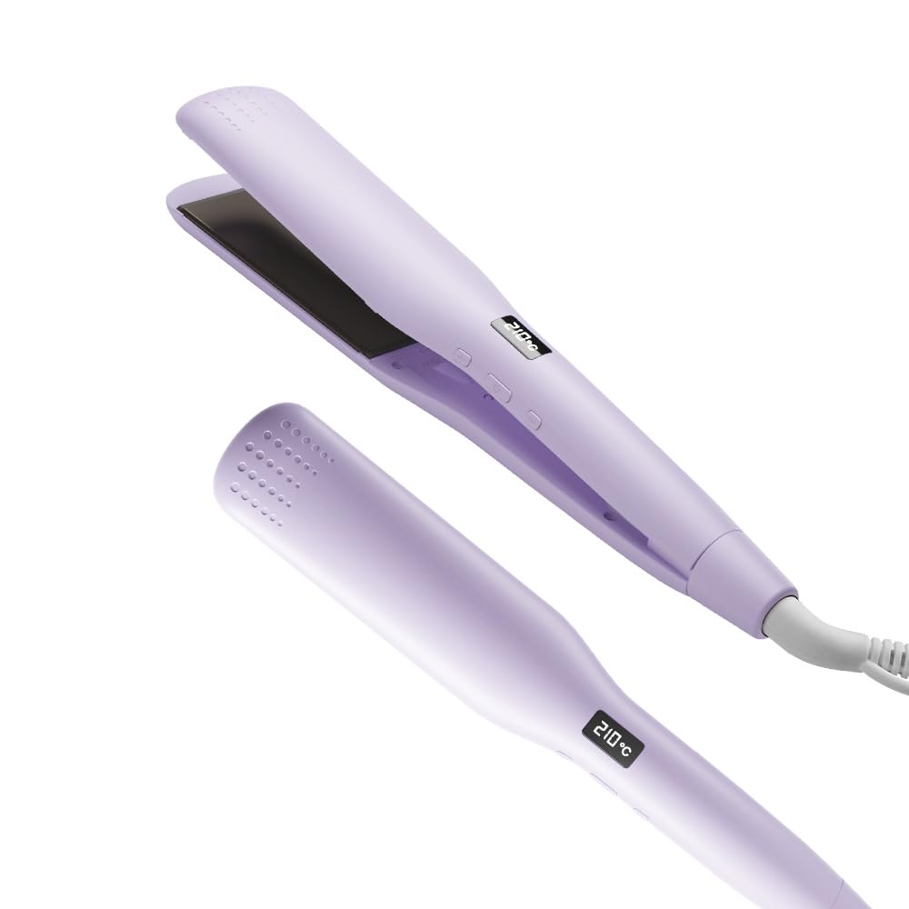 【2024新登場】ストレートアイロン ヘアアイロン 2WAY 44mm 幅広プレート 15s急速加熱 80～210℃ 26段階温度調整 自動電源OFF プロ仕様 保湿 男女兼用