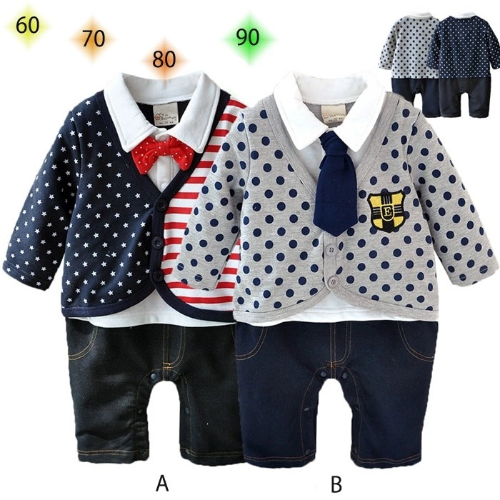 【2枚購入で1oo円OFF】ベビー キッズ 子供服 フォーマル カバーオール ロンパース 長袖 男子 カーディガン 蝶ネクタイ 誕生日 お食い初め 結婚式 お宮参り 七五三 記念日 初節句 入園式 入