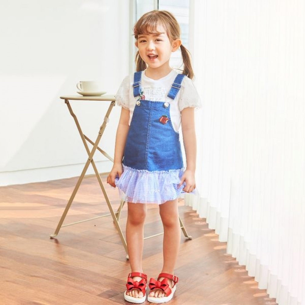 [ゲスキーズ] ヘムカラーオーバーオール (G34DAO010-T)