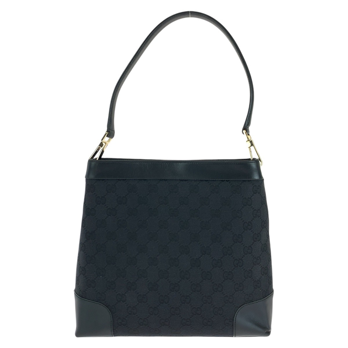 美品 ブラック 黒 ゴールド金具 GGキャンバス/レザー 001 4231 ショルダーバッグ レディース 501044