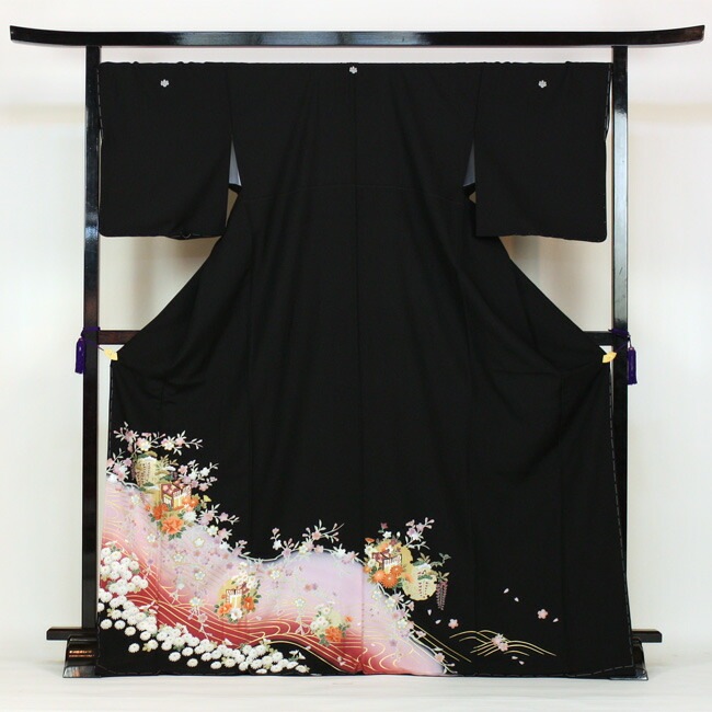 レンタル 留袖 レンタル 往復送料無料 着物 黒留 黒留袖 19点フルコーディネートセット 結婚式