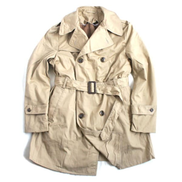 USタイプ ARMY トレンチコート M カーキ 綿混 コットン混 アメリカ軍 コート ミリタリーウェア ミリタリーコート 軍モノ