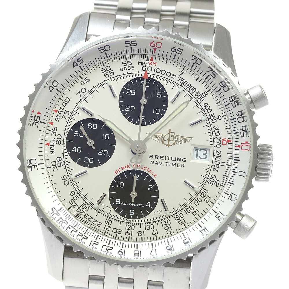 ブライトリング BREITLING A13330 ナビタイマー ファイターズ クロノグラフ デイト 自動巻き メンズ _799920【中古】