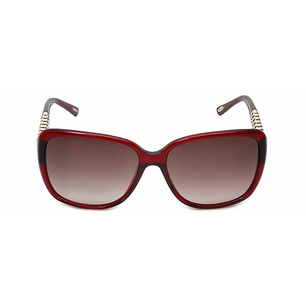 ショパールDesigner Sunglasses SCH184S-0954 in Red with Brown-Gradient Lens