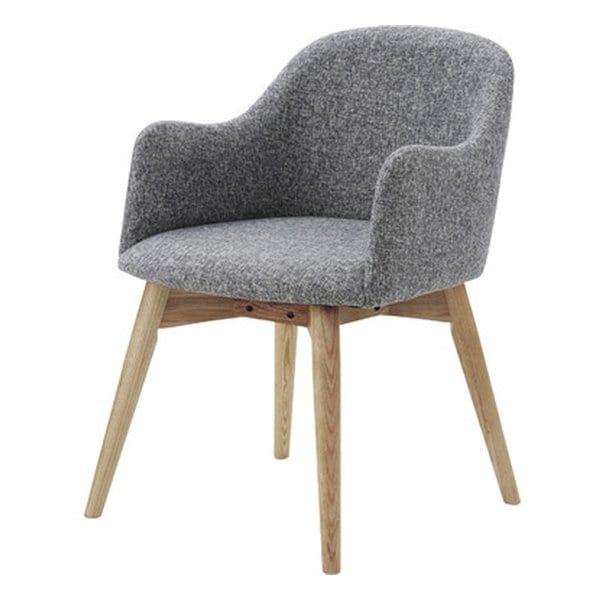 カラメリ チェア ナチュラル/グレー 幅50×奥行き55×高さ73×座面高43cm KRM-010GY