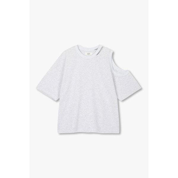 スリットディテールオーバーフィット半袖Tシャツ(9106222215)