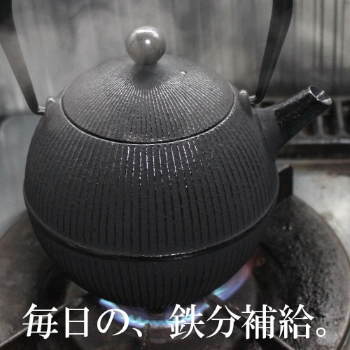 南部鉄器 鉄瓶 直火 0.8L てまり ホーローなし 【沖縄不可】