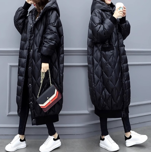 アウター コート ダウンジャケット キルティングコート 長袖 ラグラン デザイン オーバーサイズ ビッグシルエット 美ライン ニュアンス リブ 前開き キルティング 中綿 フード付き リラックス