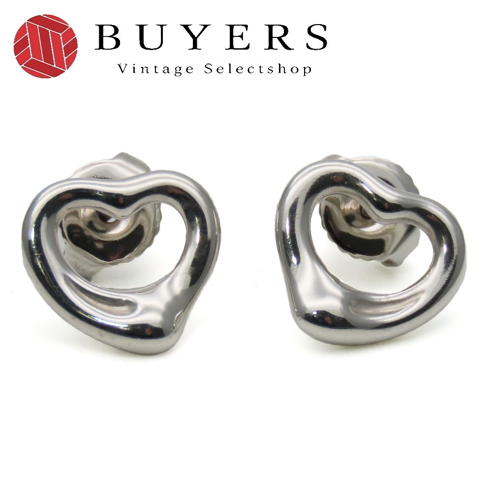 中古 ピアス オープンハート シルバー925 約2.1g シルバー エルサペレッティ アクセサリー レディース 女性