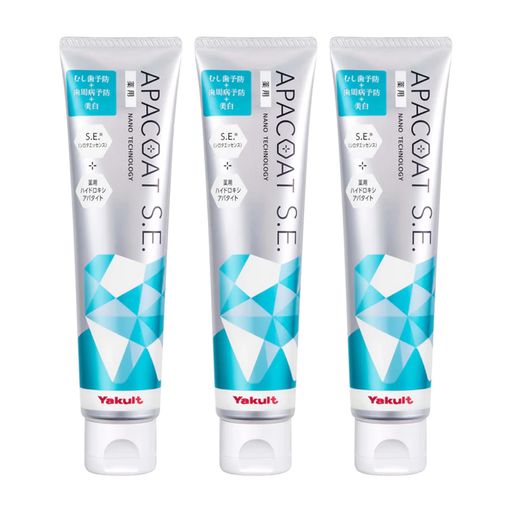 ヤクルト 歯磨き粉 アパコート SE 120g 3個 セット 薬用 歯周病 ホワイトニング ハミガキ 虫歯 口臭 予防 APACOAT