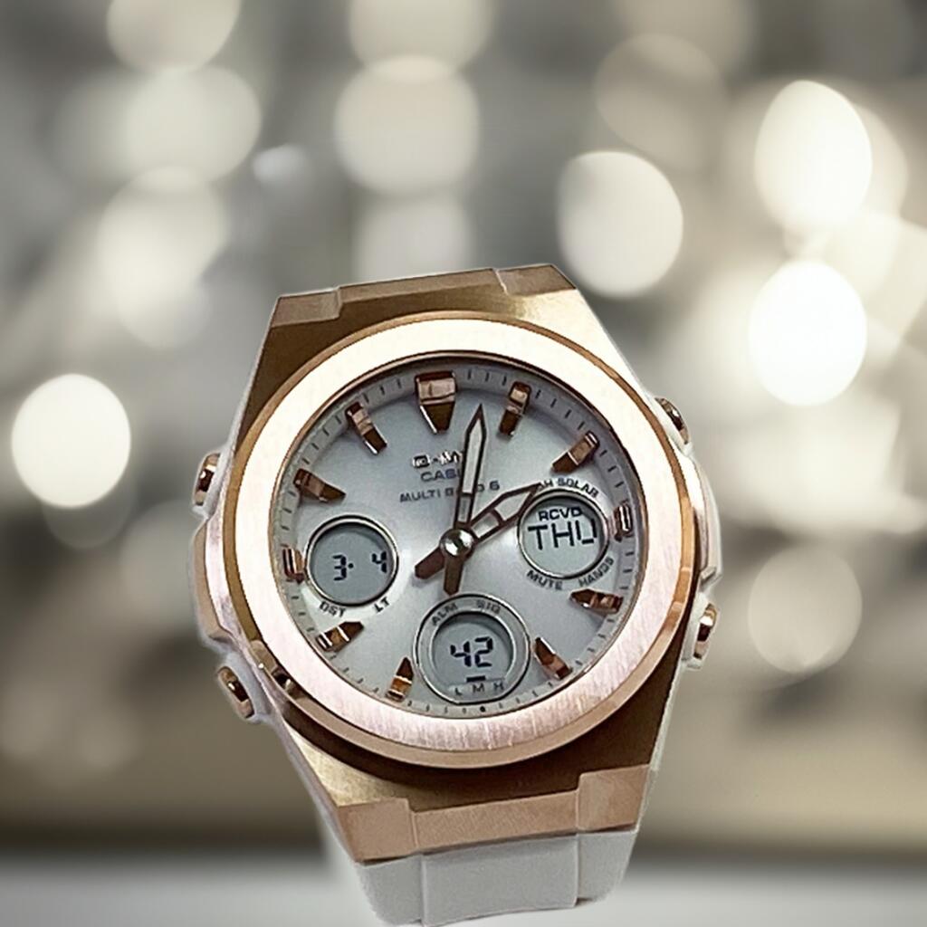 BABY-G カシオ 腕時計 ベビージー 電波ソーラーMSG-W600G-7AJF レディース ソーラー電波プレゼント腕時計 ホワイト 白 baby-g 国内正規品 新品 メッセージカード手