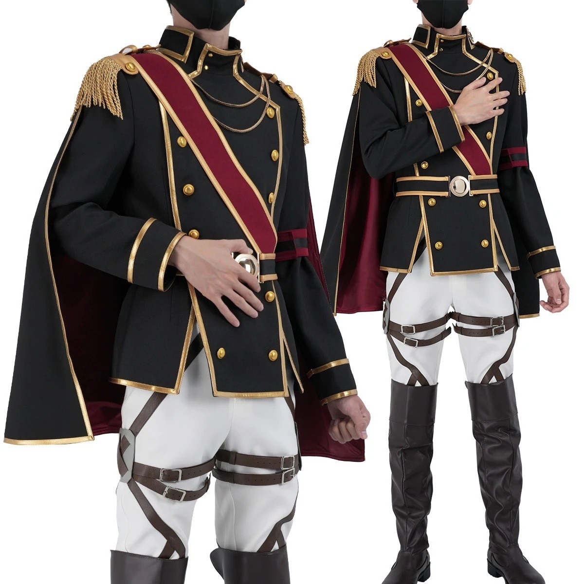 [2026 新作]HOLOUNCOSER 進撃の巨人 リヴァイ・アッカーマン ブレイブオーダー コスプレ 礼式兵団服 衣装 C服 フルセット 仮装 ハロウィン アニメ
