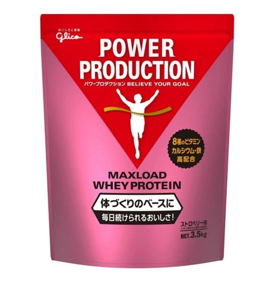 グリコ プロテイン 3.5kg パワープロダクション マックスロード ホエイプロテイン ストロベリー味 大容量