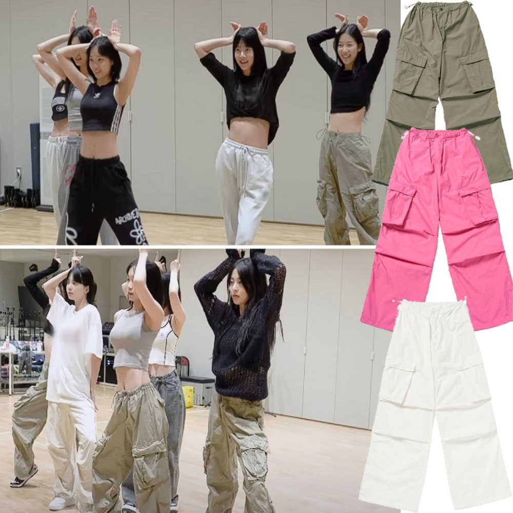 LE SSERAFIM 着用/Queencard 着用/PARACHUTE CARGO PANTS