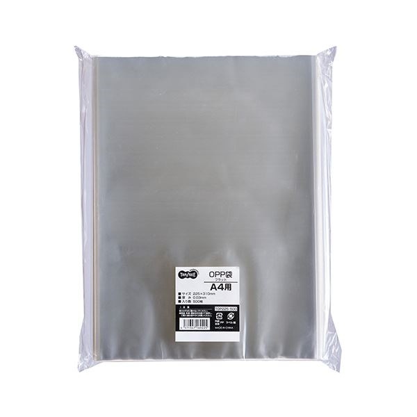 （まとめ） TANOSEE OPP袋 フラット A4225310mm 1パック（500枚） 3セット