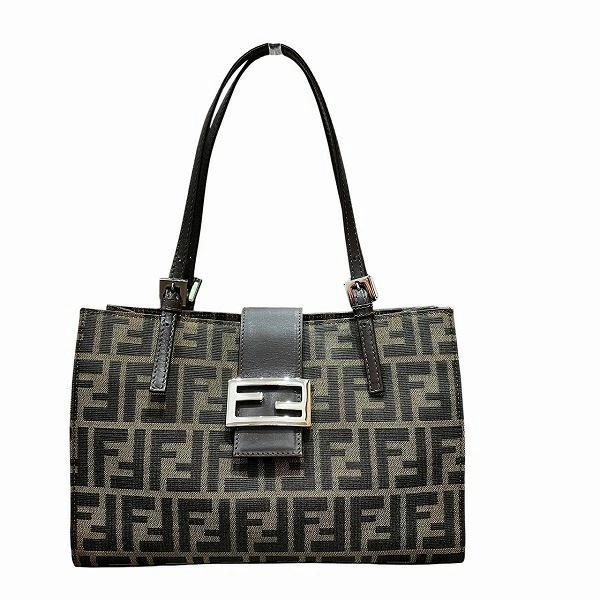 フェンディ FENDI ズッカ柄 トートバッグ 0915808 ショルダーバッグ レディース【中古】