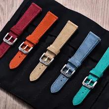 ヴィンテージレザー時計バンド 18 ミリメートル 19 ミリメートル 20 ミリメートル 22 ミリメートルクイックリリースソフトスエード交換ストラップ男性女性クラシックレトロ時計バンド