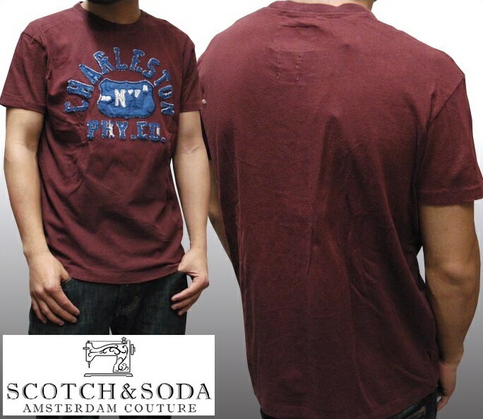 スコッチ&ソーダ SCOTCH&SODA メンズ 半袖 Tシャツ CHARLESTON ブラウン シャツ safari サファリ OCEANS オーシャンズ 掲載 スコッチアンドソーダ ヴィンテージ