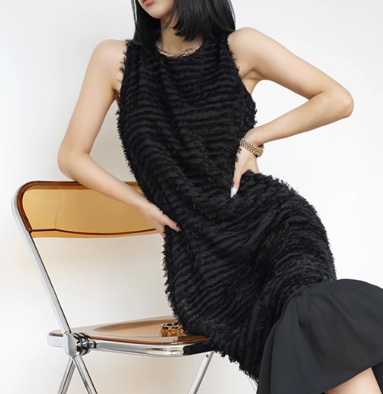 レディース スカート ワンピース ドレス ミモレ ノースリーブ フェミニン レース シフォン ウエストマーク もこもこ ふわふわ かわいい 大人可愛い きれいめ シンプル 上品 おしゃれ レトロ